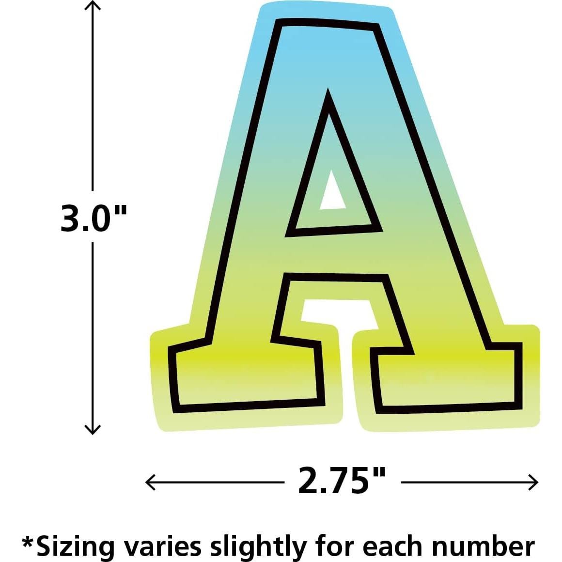 Letras Magnéticas Negras 3" Recursos Creados por el Profesor - 55 Piezas