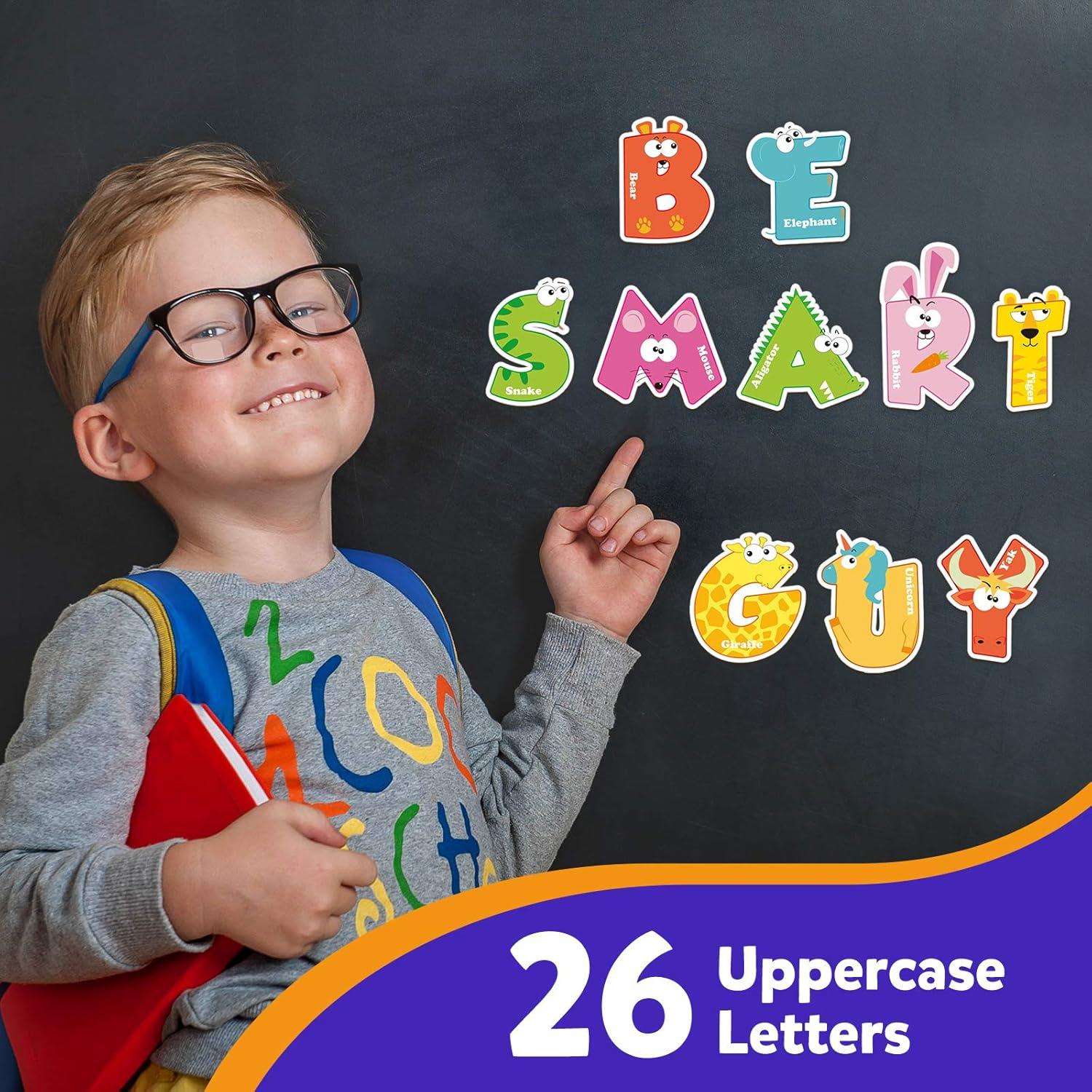 Letras Magnéticas Jumbo Coogam 26Pcs Alfabeto Colorido Animales