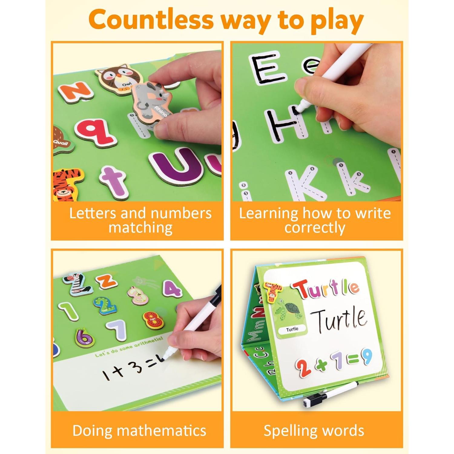 Juego de Letras y Números Magnéticos Coogam - 36 Piezas Educativas