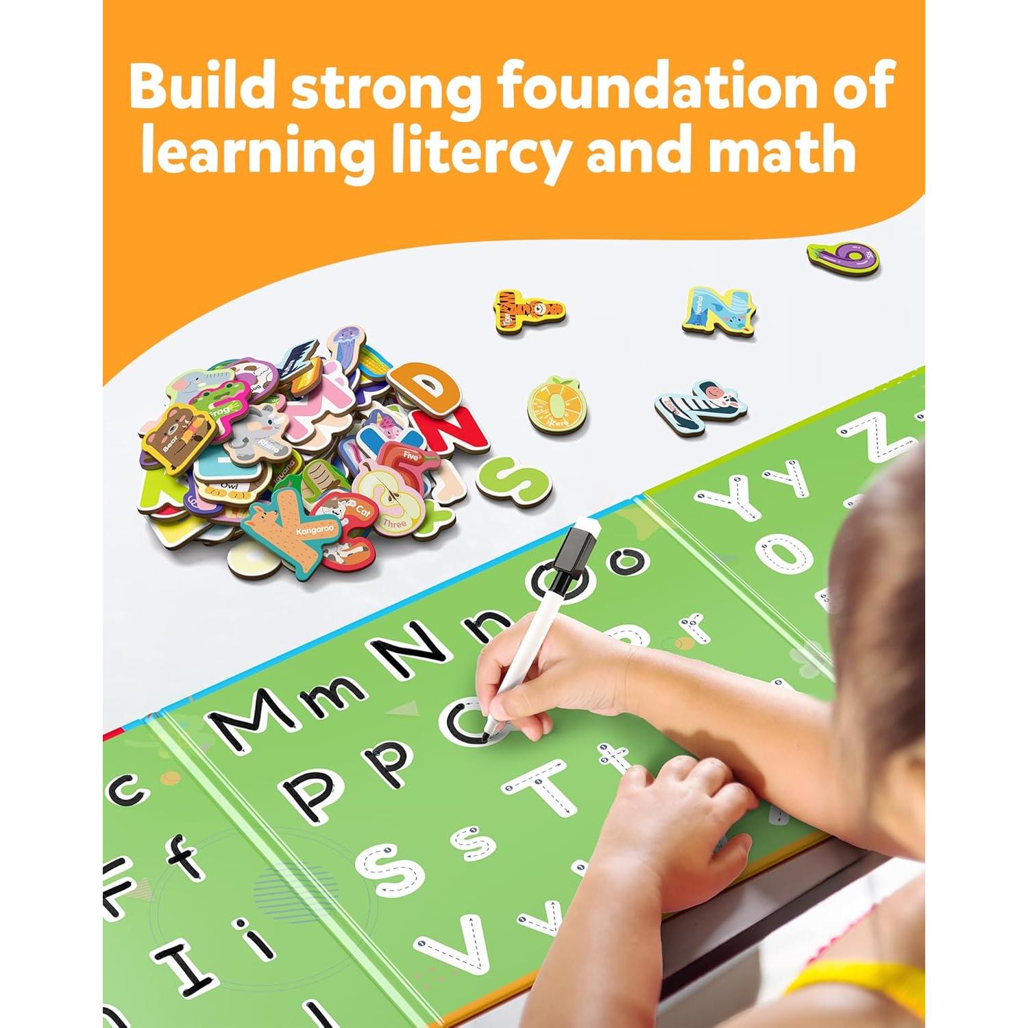 Juego de Letras y Números Magnéticos Coogam - 36 Piezas Educativas