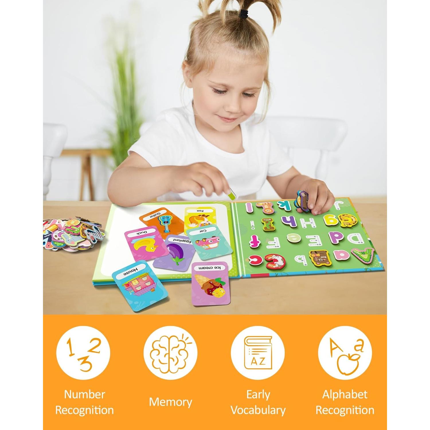 Juego de Letras y Números Magnéticos Coogam - 36 Piezas Educativas