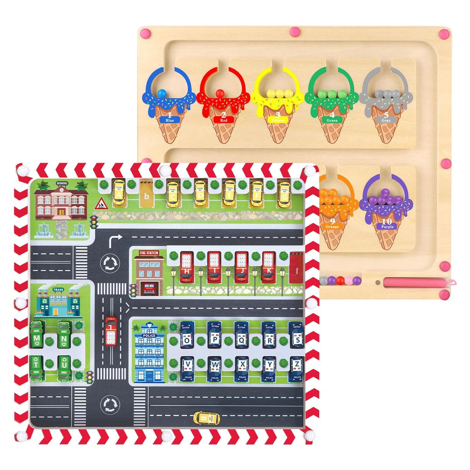 Laberinto Magnético Montessori Doble Cara - Juguete Educativo