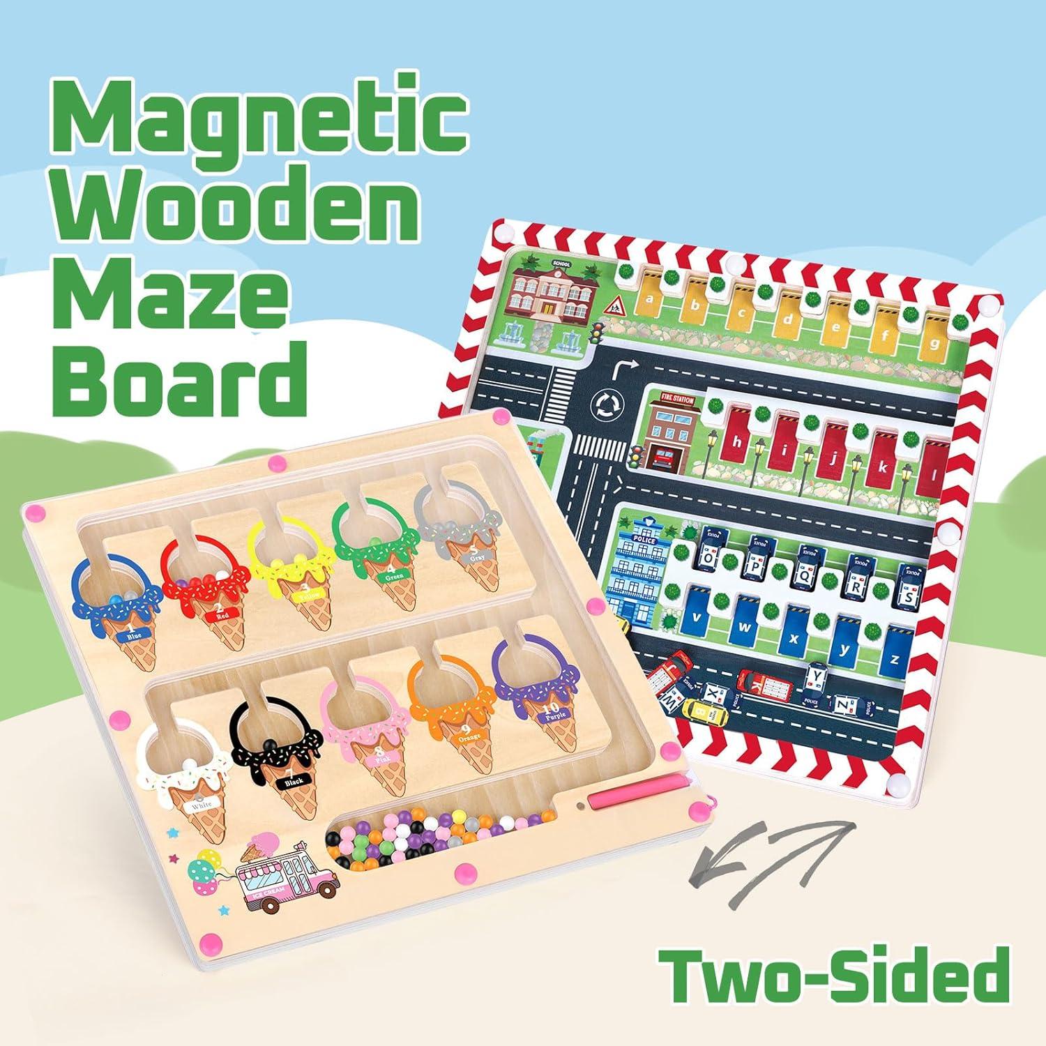 Laberinto Magnético Montessori Doble Cara - Juguete Educativo