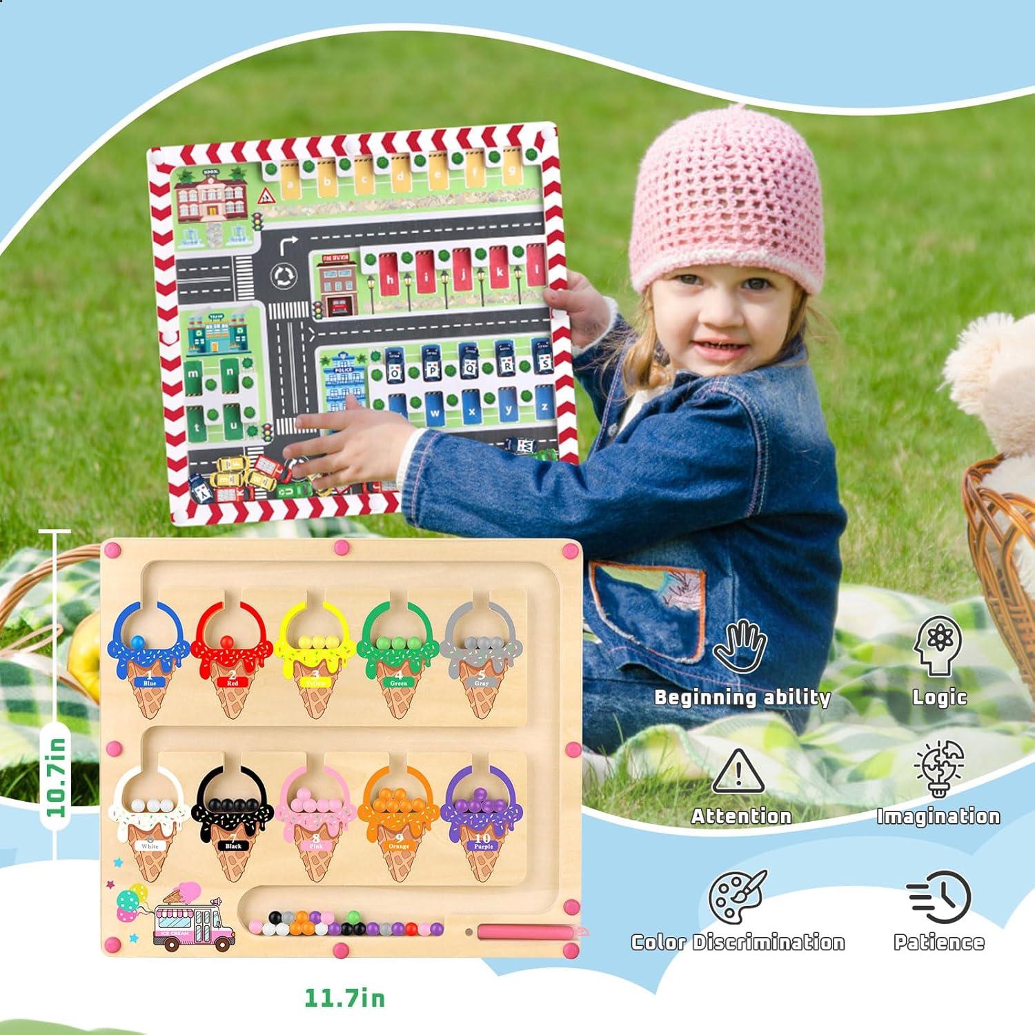 Laberinto Magnético Montessori Doble Cara - Juguete Educativo