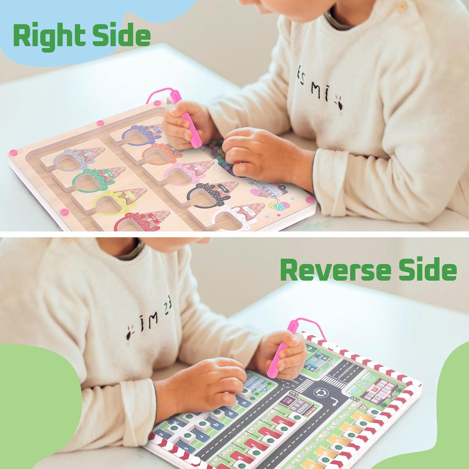 Laberinto Magnético Montessori Doble Cara - Juguete Educativo