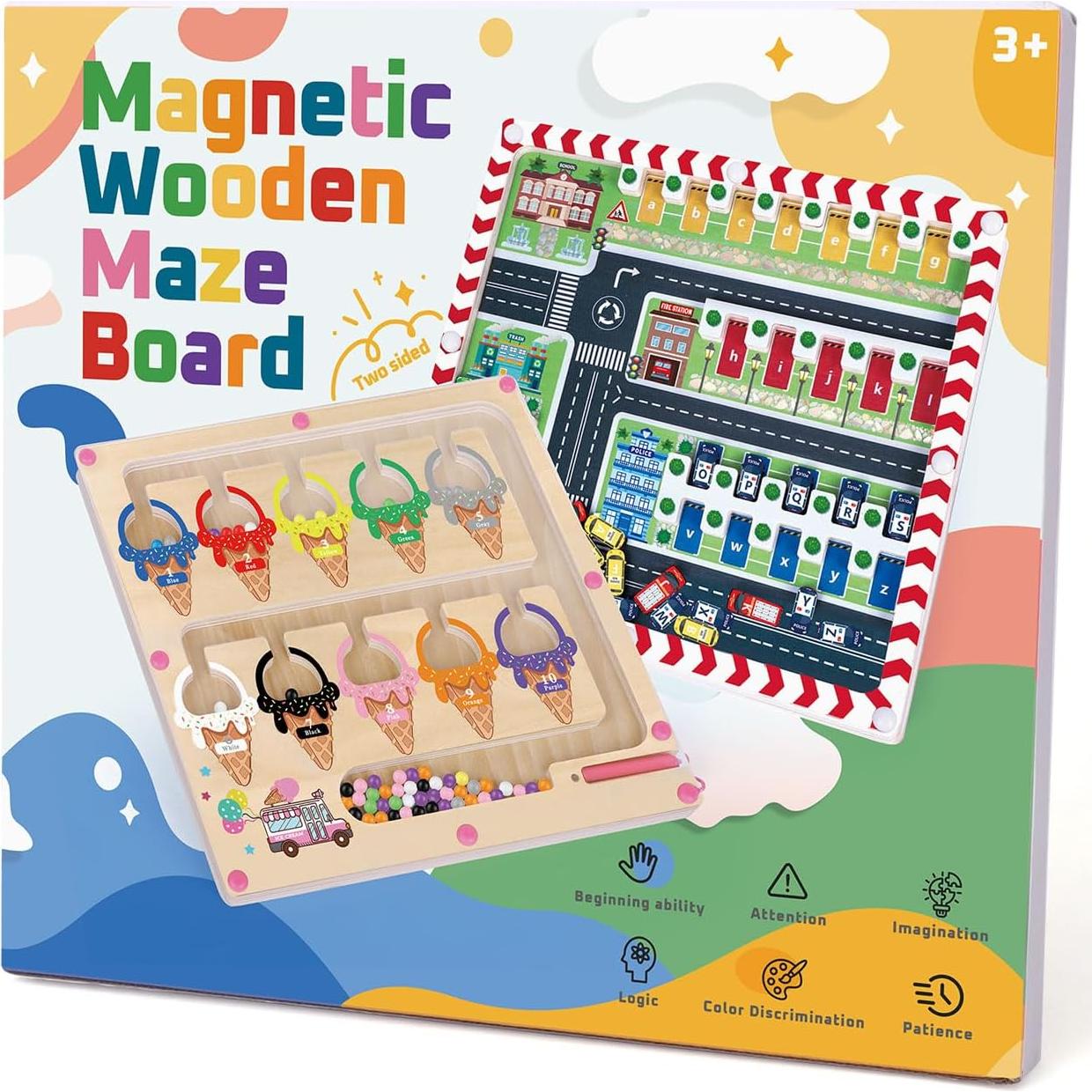 Laberinto Magnético Montessori Doble Cara - Juguete Educativo