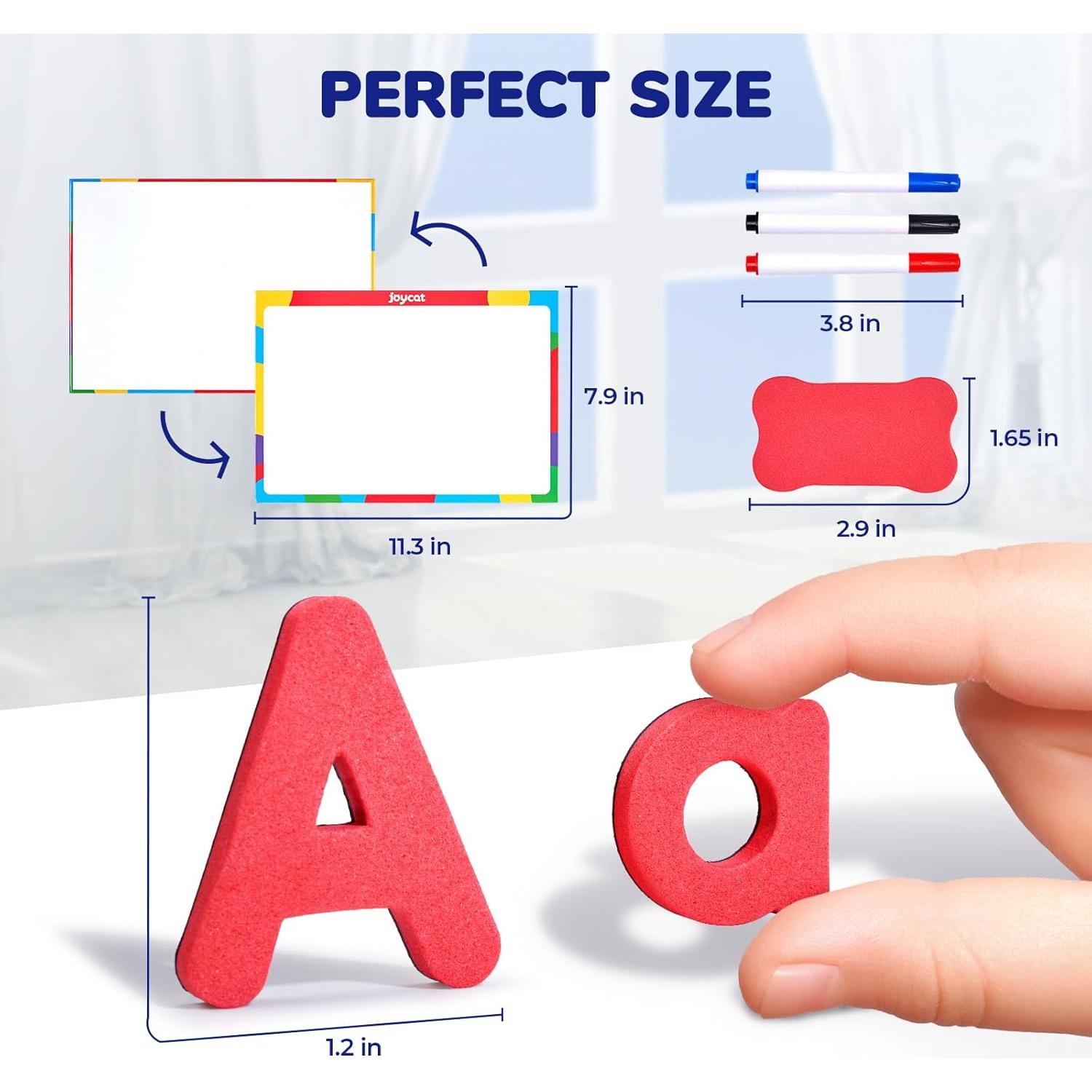 Kit de Letras Magnéticas JoyCat 234 Pcs con Tablero Doble Cara