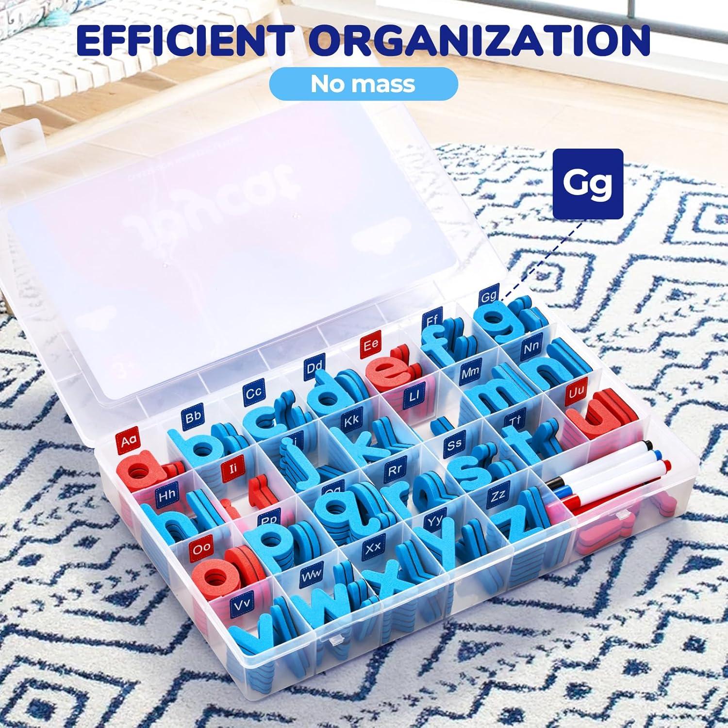 Kit de Letras Magnéticas JoyCat 234 Pcs con Tablero Doble Cara