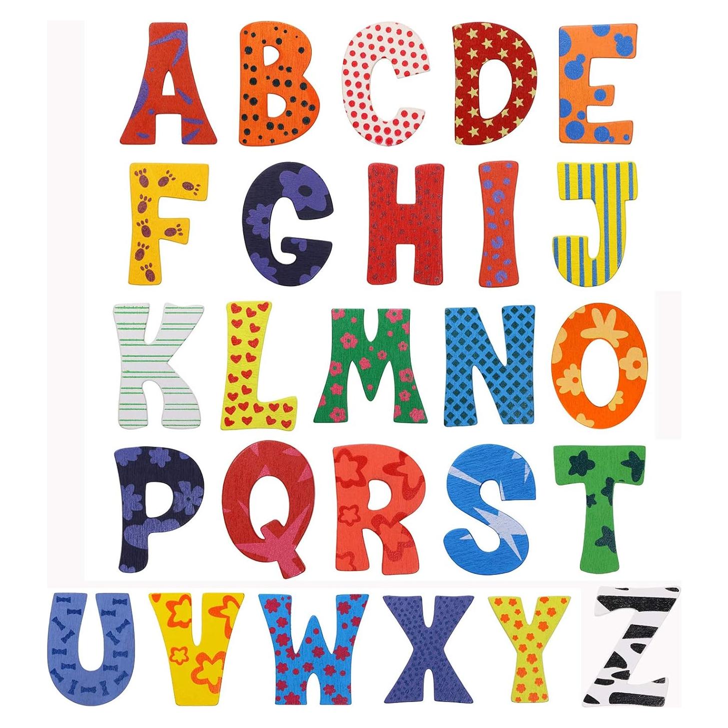 Imanes de Madera Letras ABC Penta Angel 26 Piezas