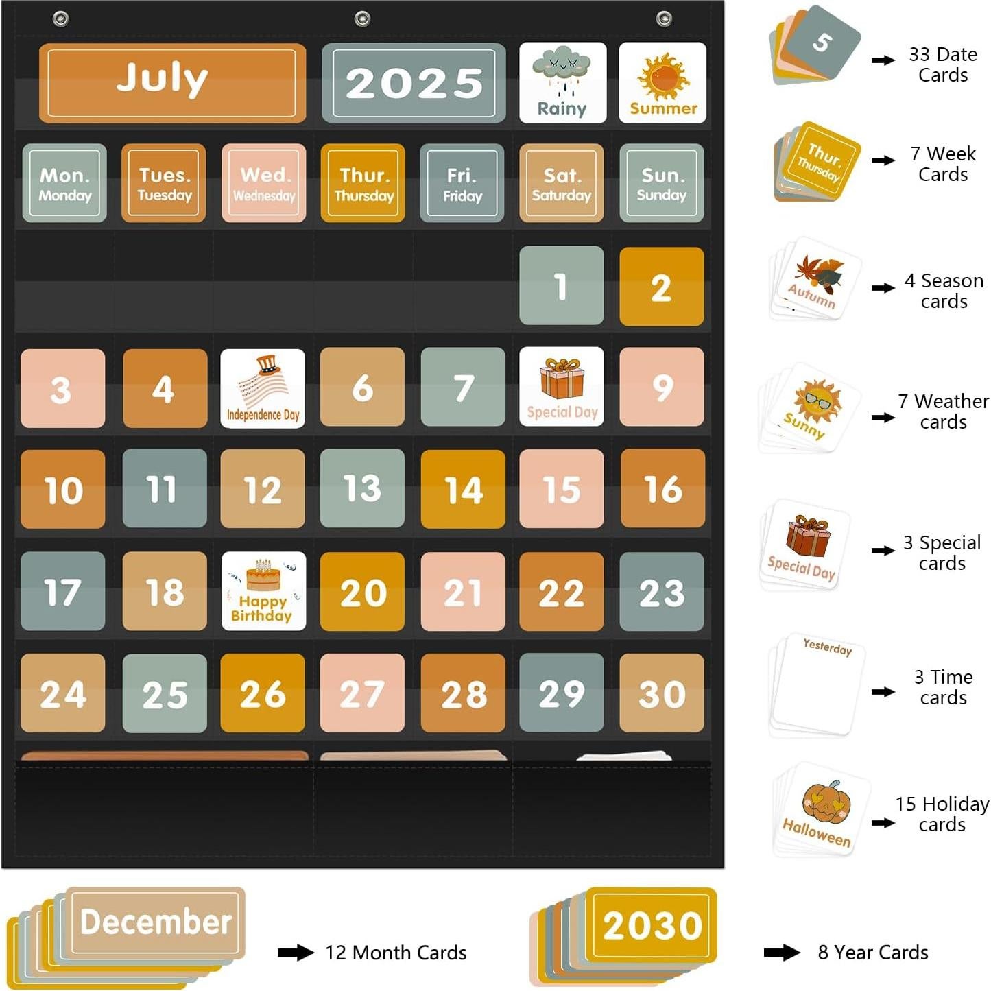 Calendario Gráfico de Bolsillo REGELETO 73x61 cm 46+3 Bolsillos