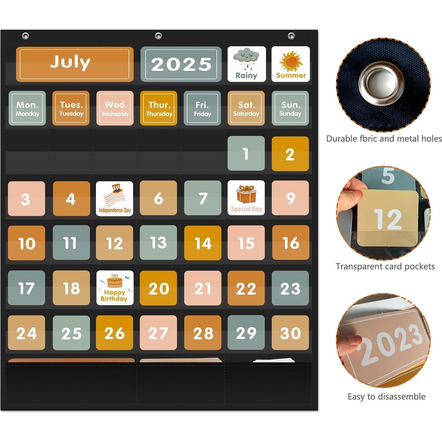 Calendario Gráfico de Bolsillo REGELETO 73x61 cm 46+3 Bolsillos