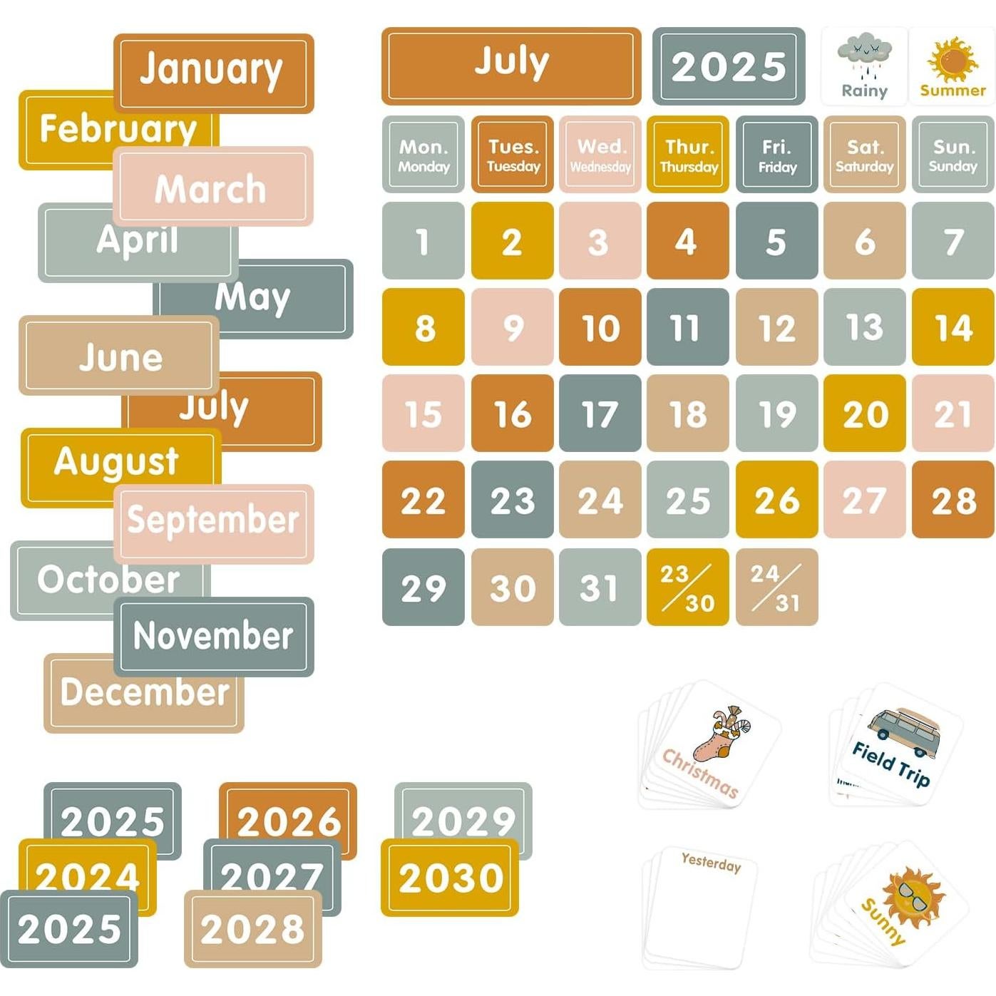 Calendario Gráfico de Bolsillo REGELETO 73x61 cm 46+3 Bolsillos