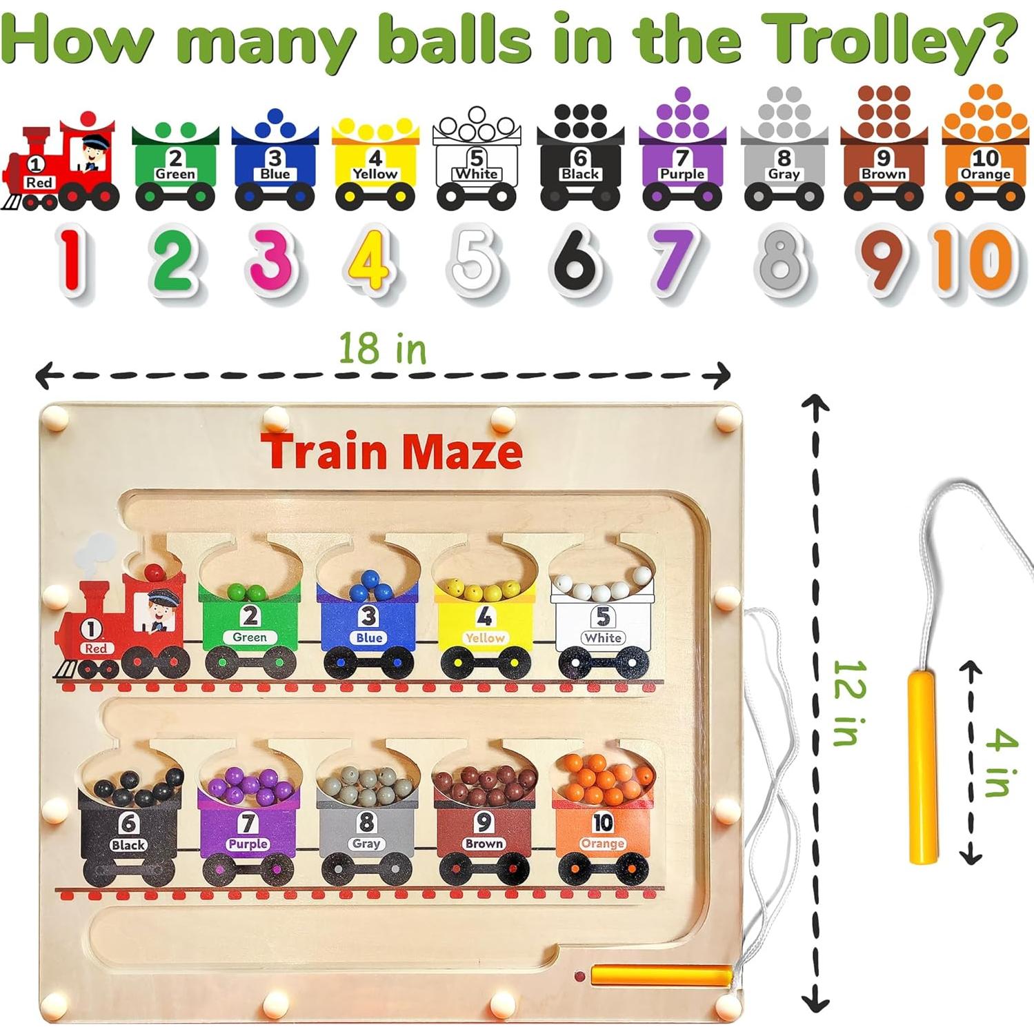 Conjunto de Juguetes Montessori Panda Brothers - Laberinto y Calendario de Madera