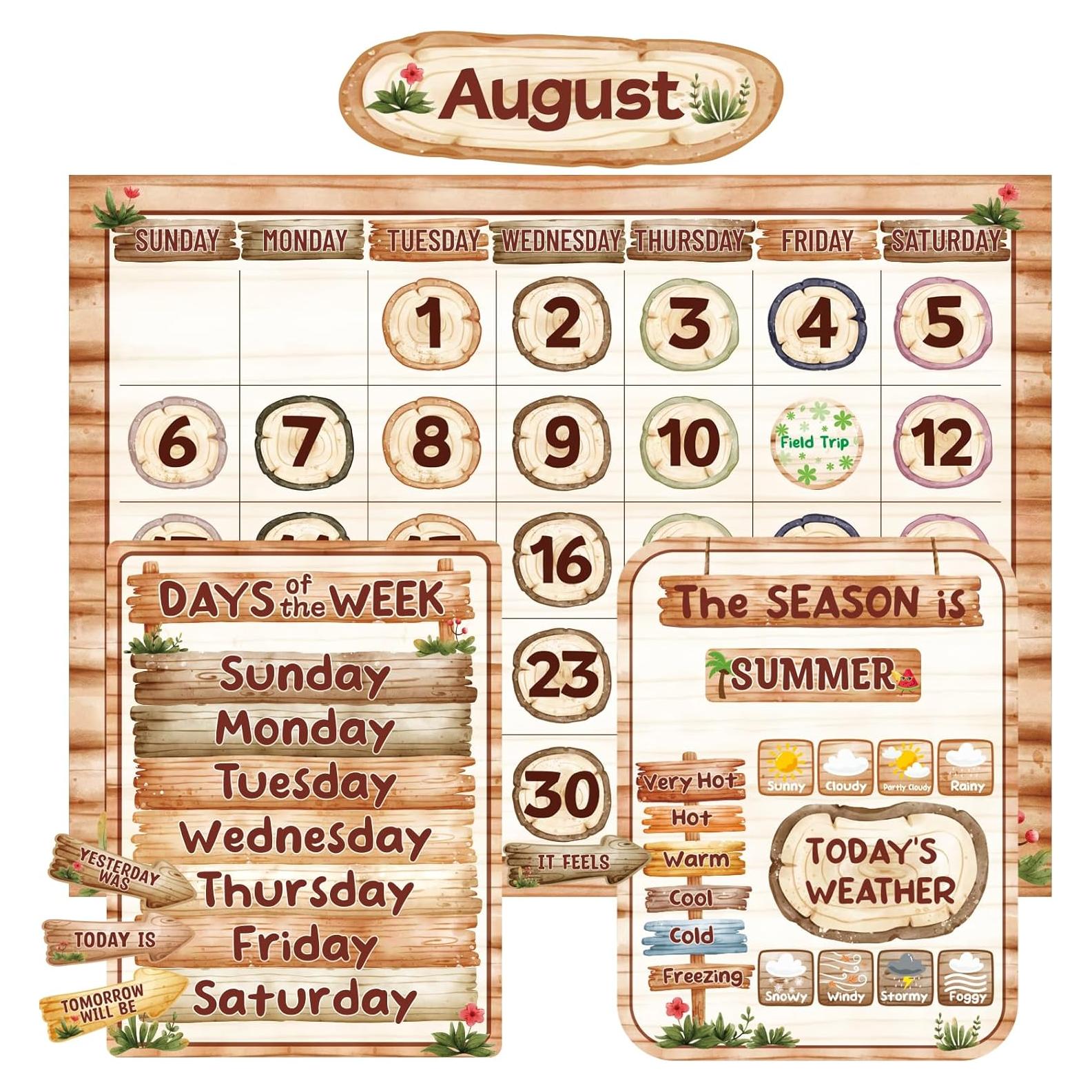 Conjunto de Tablero de Anuncios de Calendario Fancy Land 97 Pzs