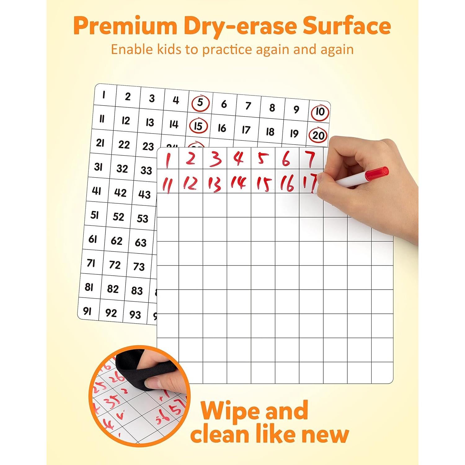 Tablero de Matemáticas de Madera Coogam 100 Números Educativo