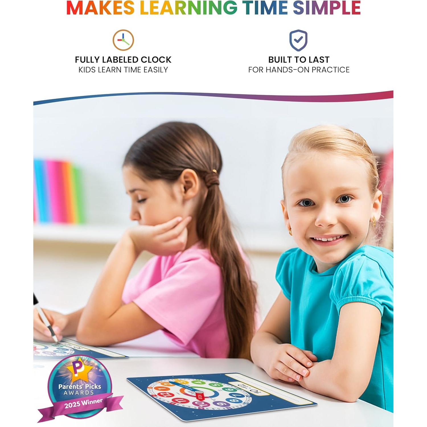 Reloj de Aprendizaje Borrable en Seco Oyster&Pop - 3 Paquete