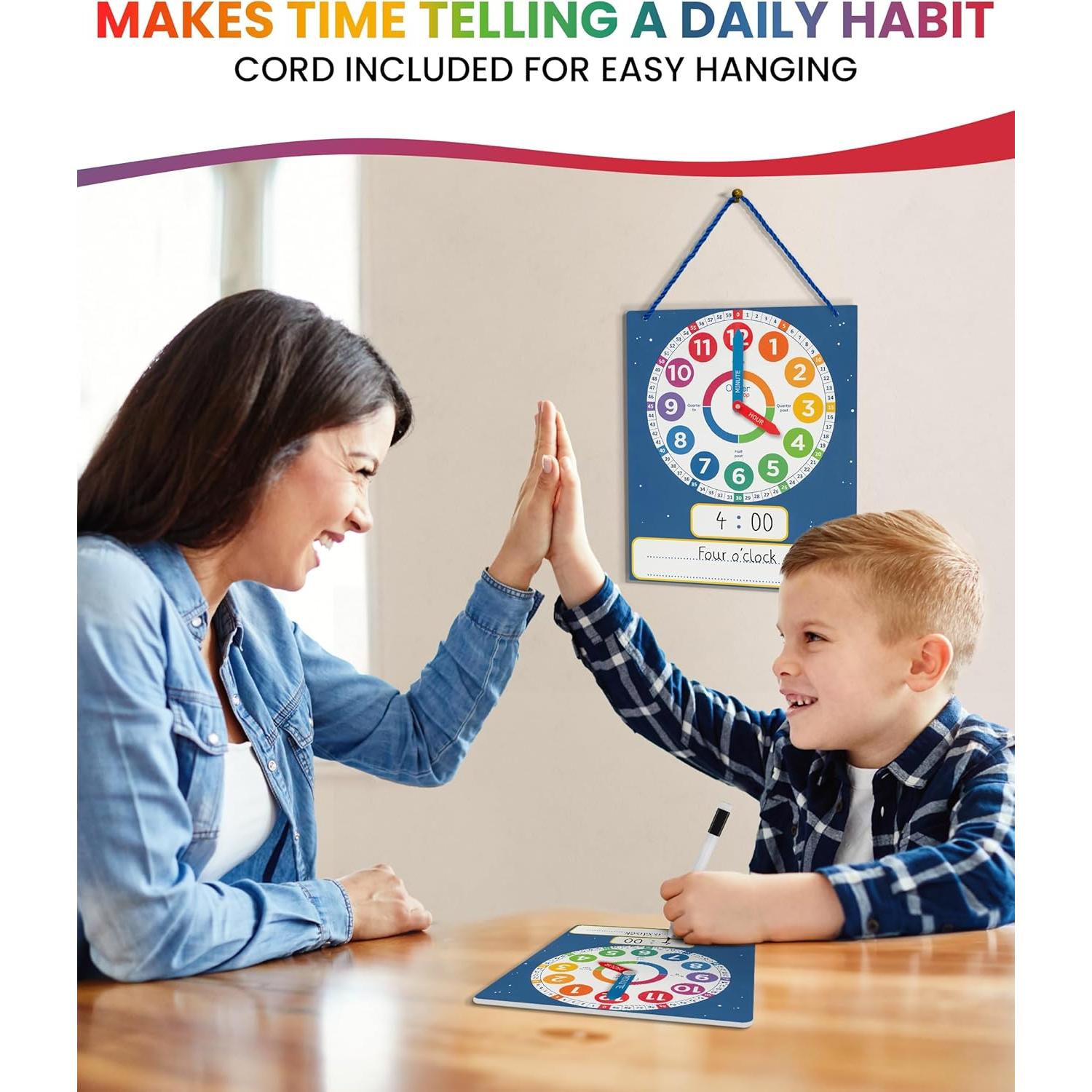 Reloj de Aprendizaje Borrable en Seco Oyster&Pop - 3 Paquete