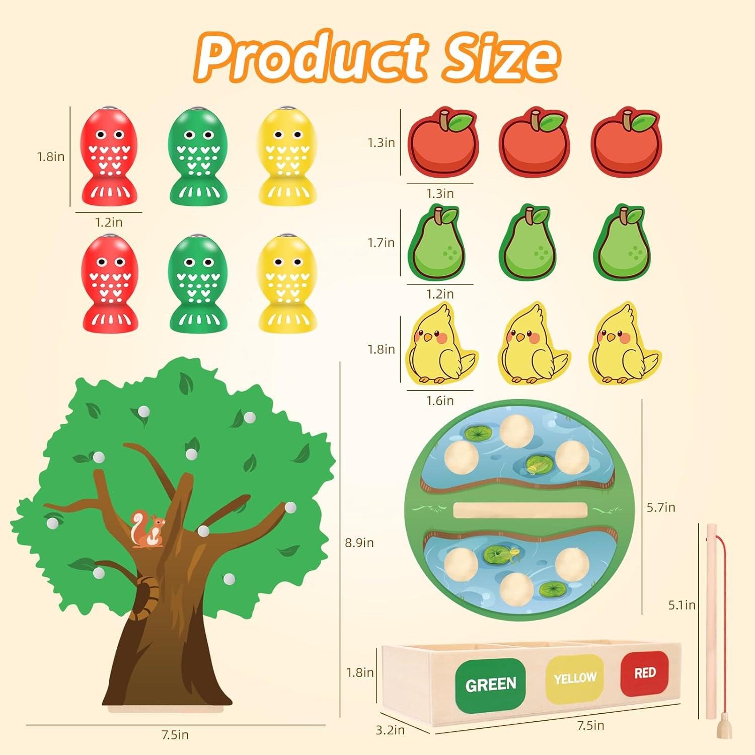 Juguetes Montessori MTTIERY de Madera para Niños 3-5 Años