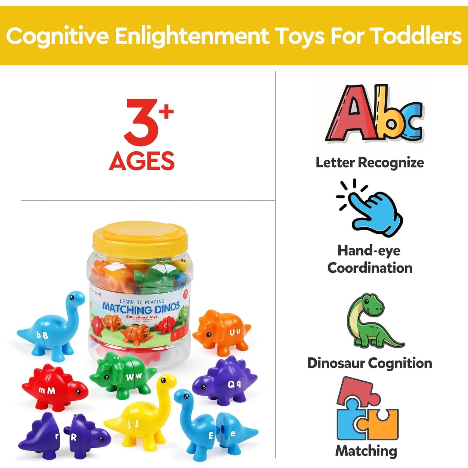 Juguete de Aprendizaje Dinosaurios GKD ABC 13 Piezas 18+ Meses