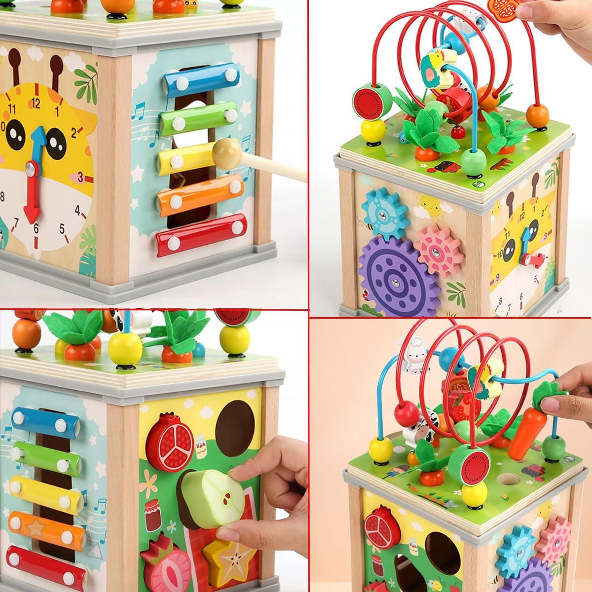 Cubo de Actividades Montessori de Madera ALaLatois 10 en 1