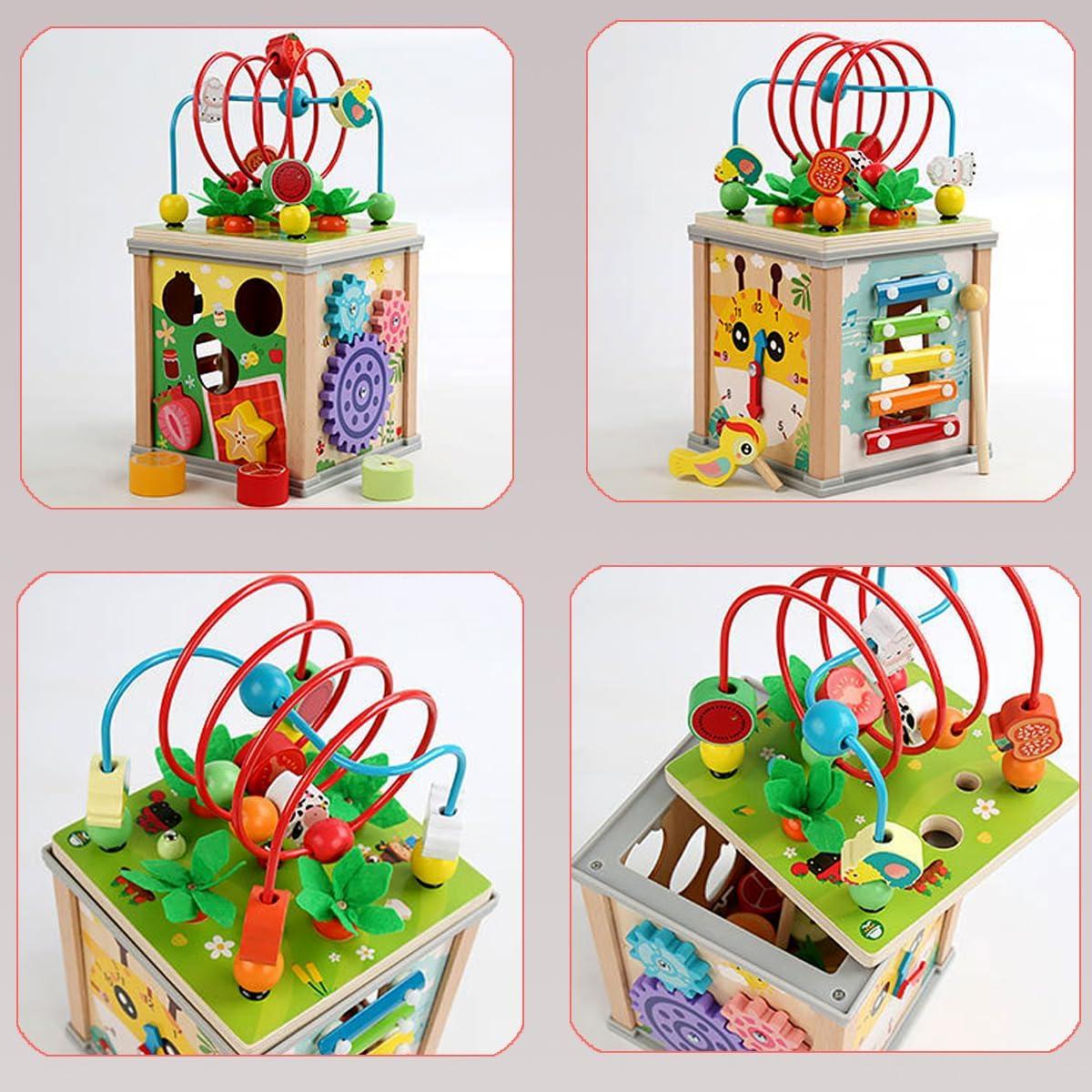 Cubo de Actividades Montessori de Madera ALaLatois 10 en 1