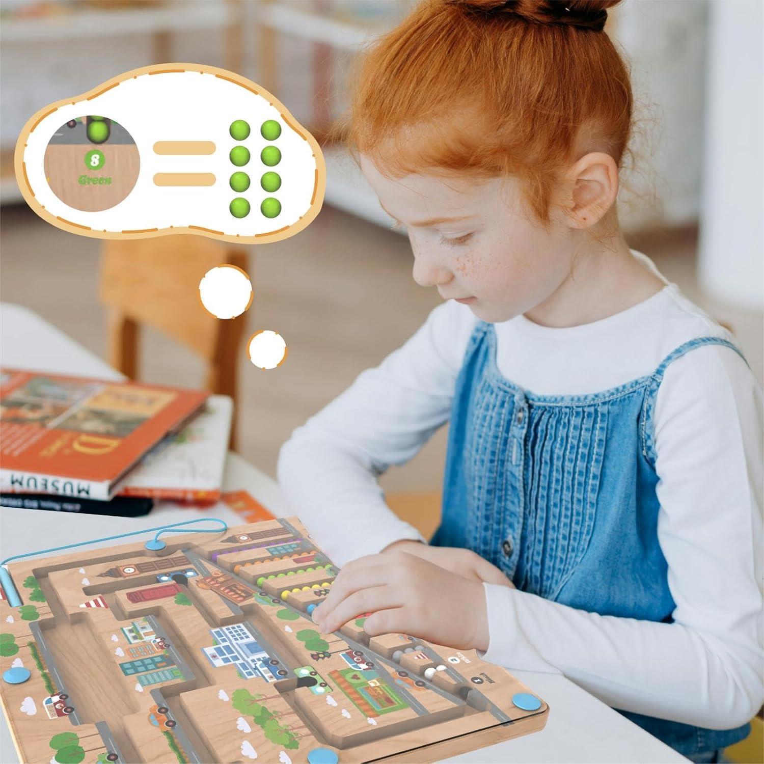 Tablero Laberinto Magnético Letoiz 30x29cm para Niños 3-5 Años