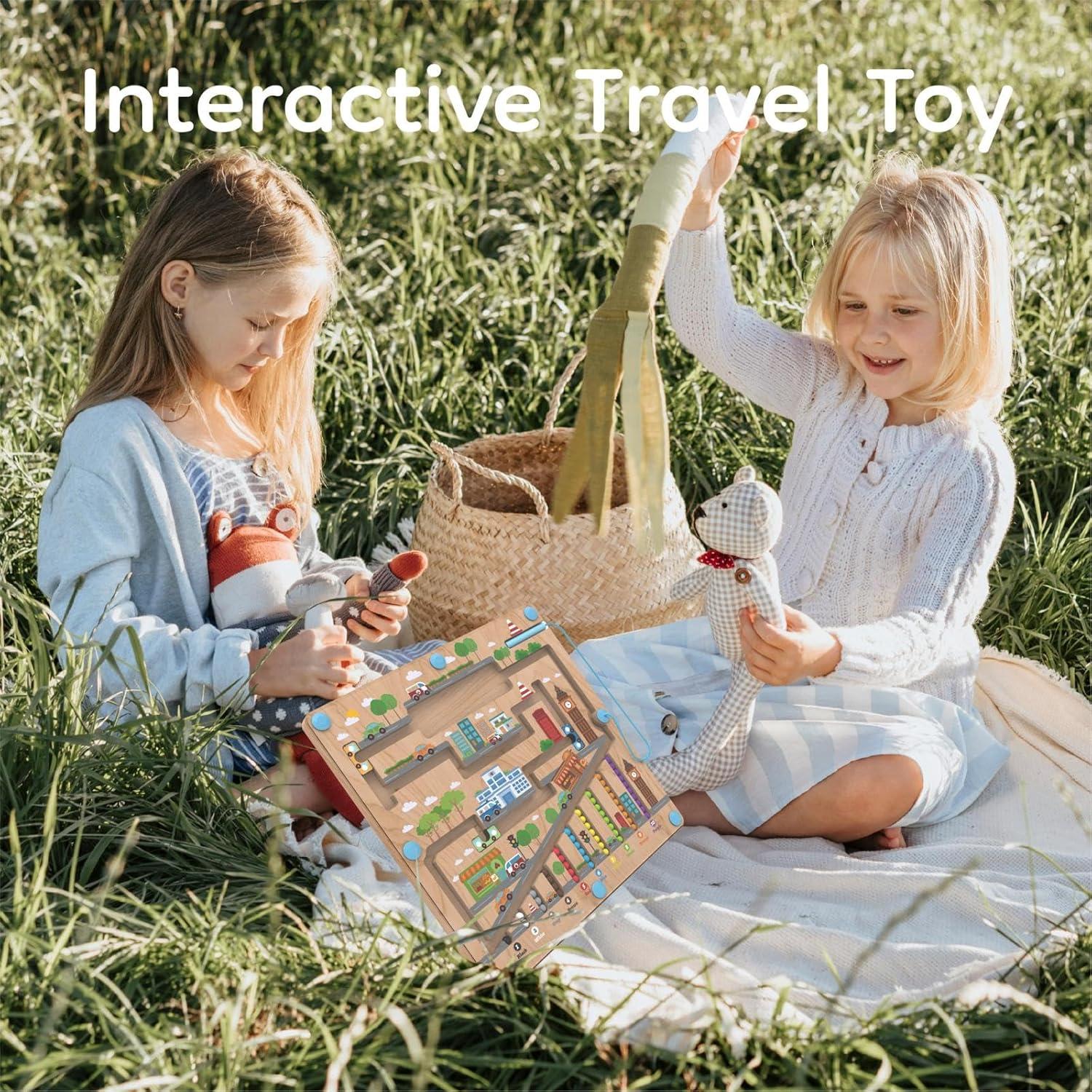 Tablero Laberinto Magnético Letoiz 30x29cm para Niños 3-5 Años