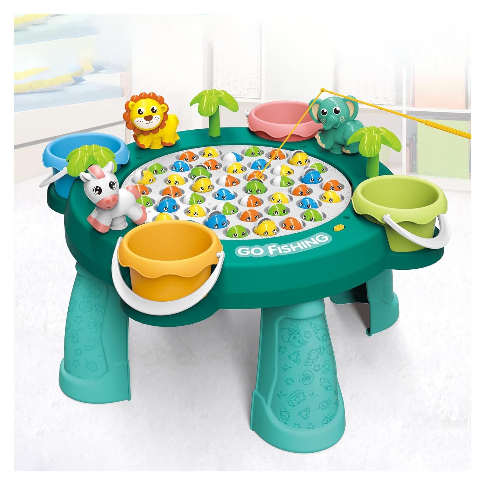 Juego de Pesca Interactivo Pairez Toys con 45 Peces y 4 Cañas