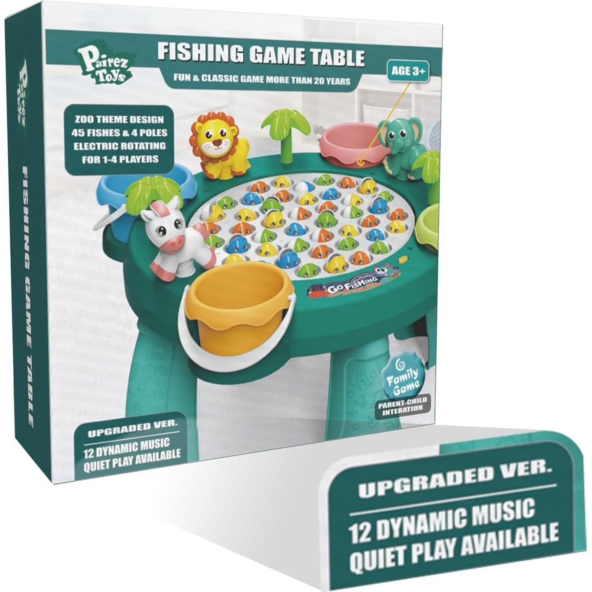 Juego de Pesca Interactivo Pairez Toys con 45 Peces y 4 Cañas