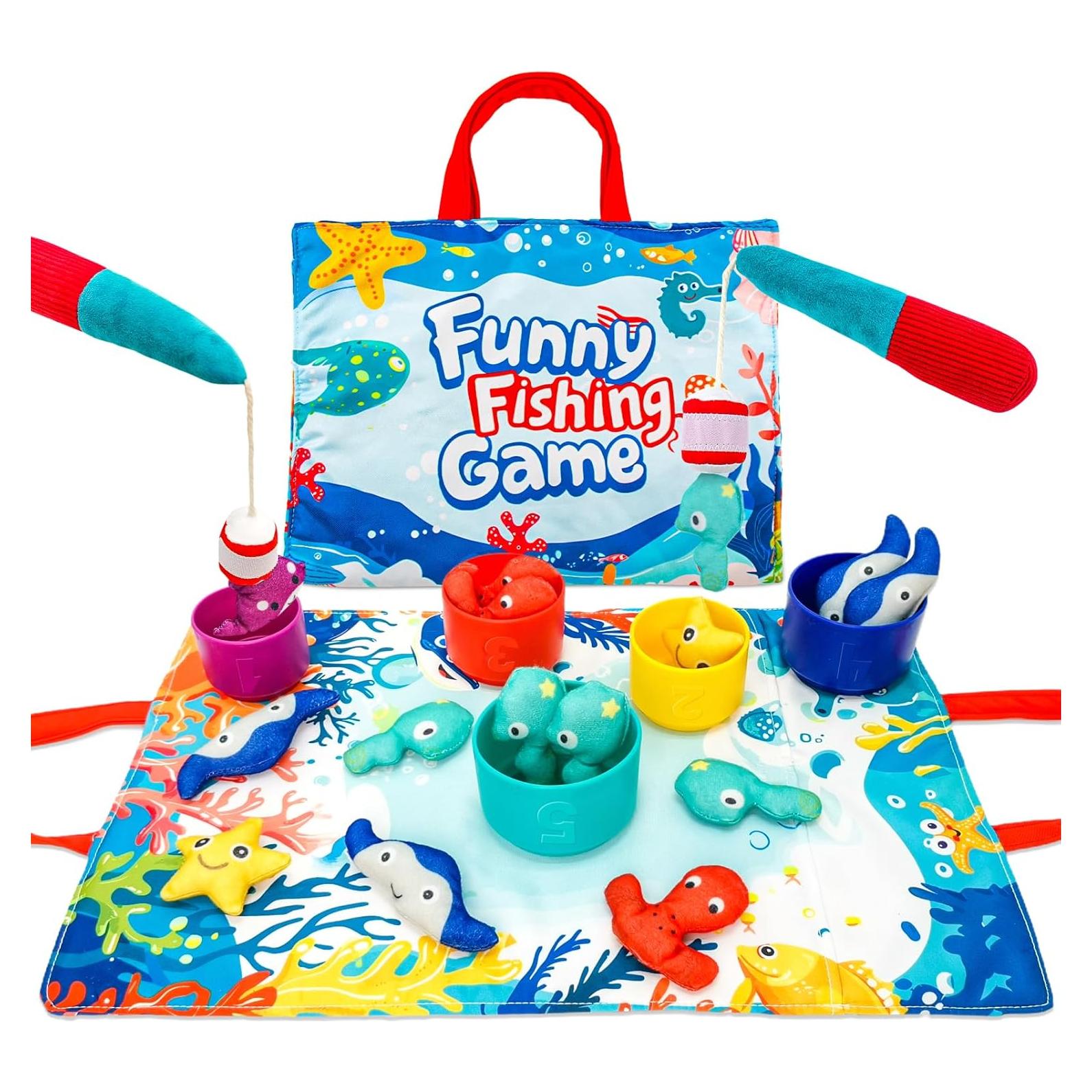 Juego de Pesca Montessori iKrto 23 Piezas para Niños 1-3 Años