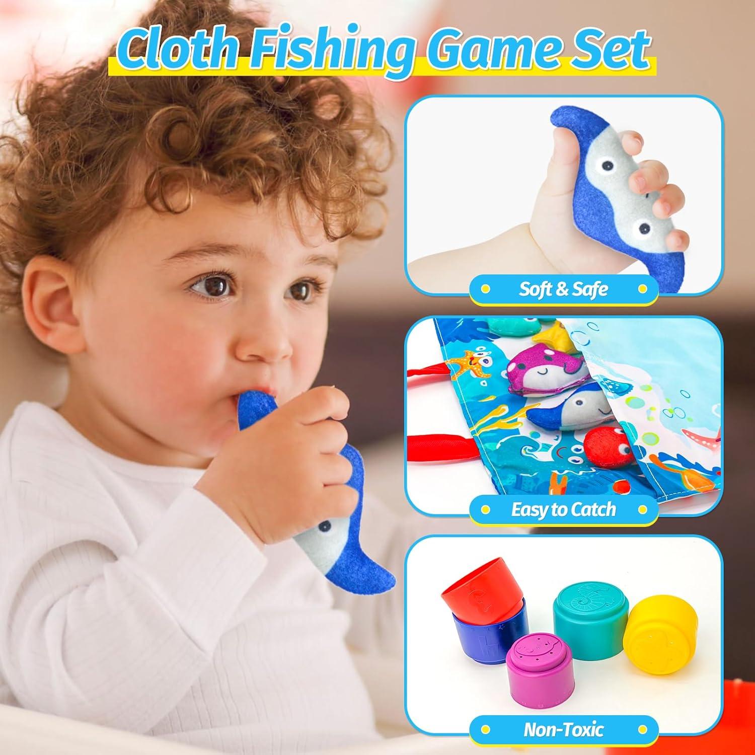 Juego de Pesca Montessori iKrto 23 Piezas para Niños 1-3 Años