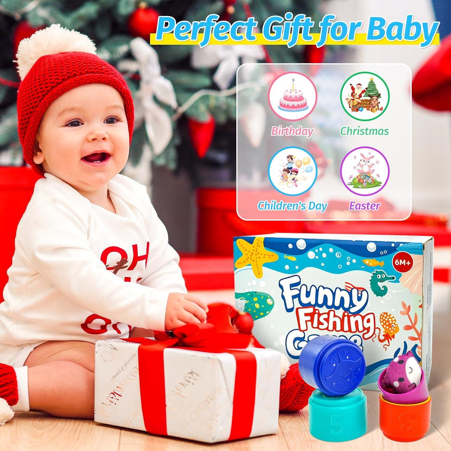 Juego de Pesca Montessori iKrto 23 Piezas para Niños 1-3 Años