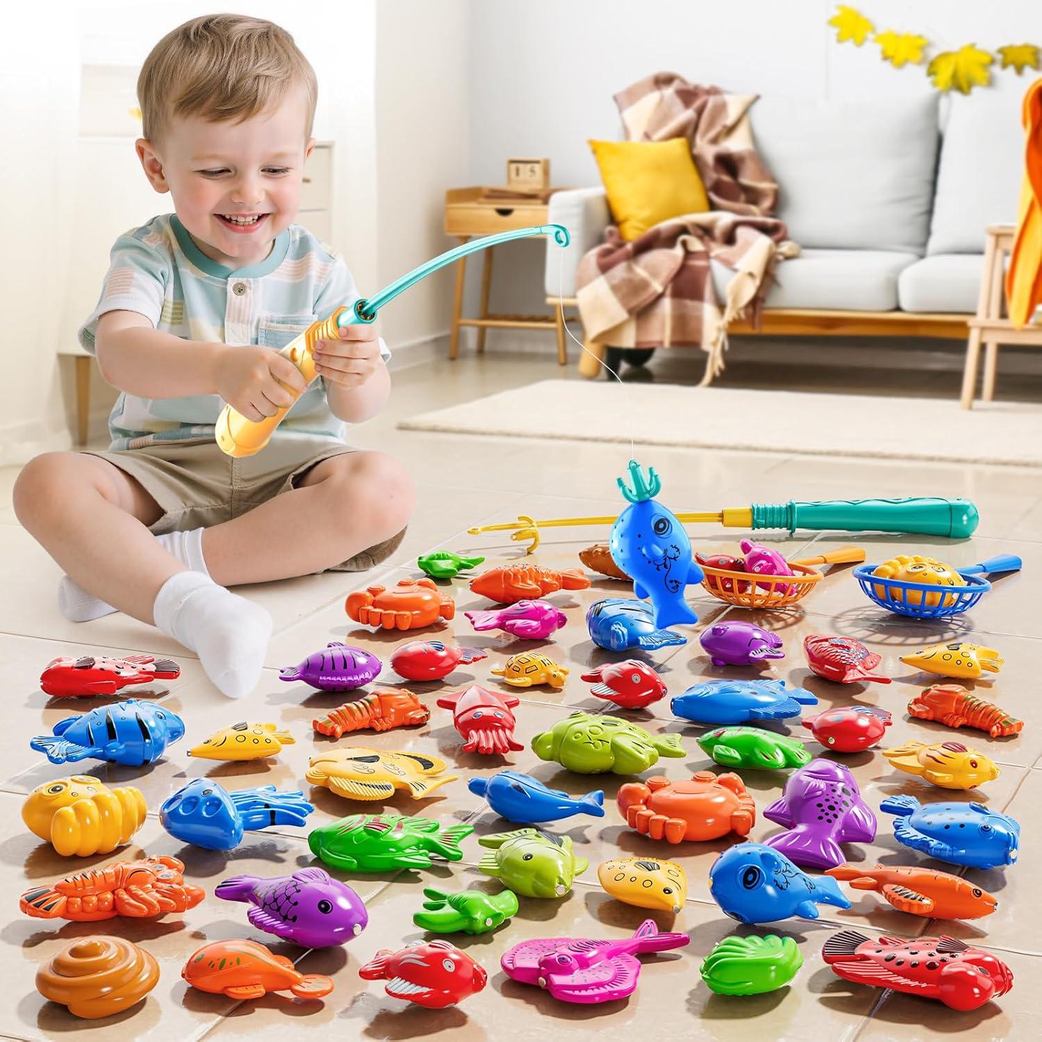 Juego de Pesca Magnética KIZONLY para Niños 3-8 Años