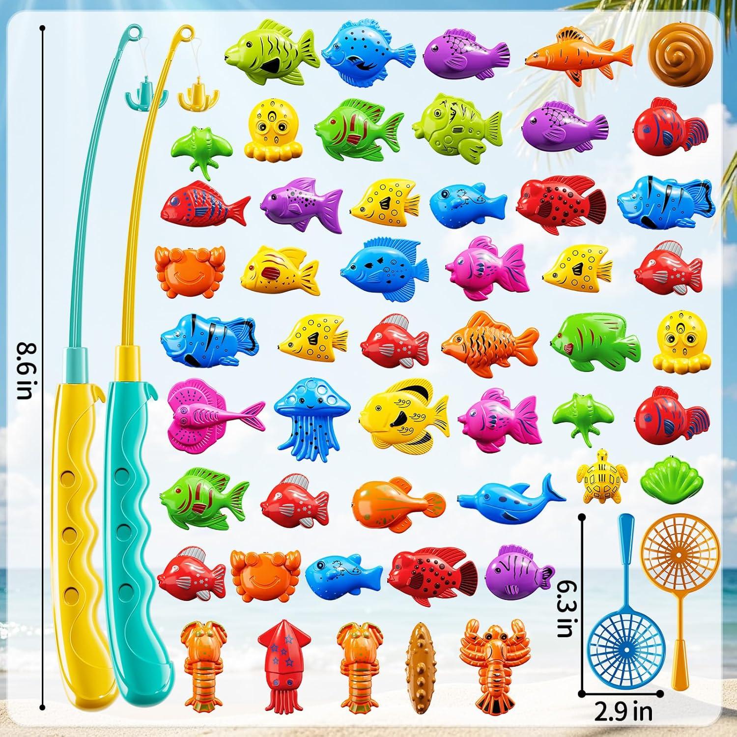 Juego de Pesca Magnética KIZONLY para Niños 3-8 Años