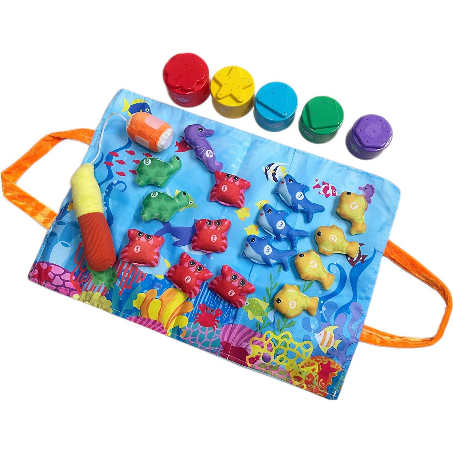 Juego de Pesca Montessori KALASU 22 Piezas para Niños 1-3 Años