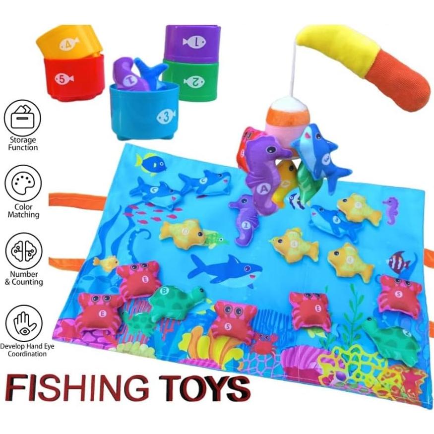 Juego de Pesca Montessori KALASU 22 Piezas para Niños 1-3 Años