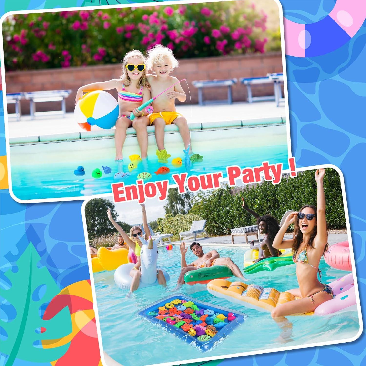 Juego de Pesca Magnética Leyndo 106 Pcs para Niños 3-6 Años