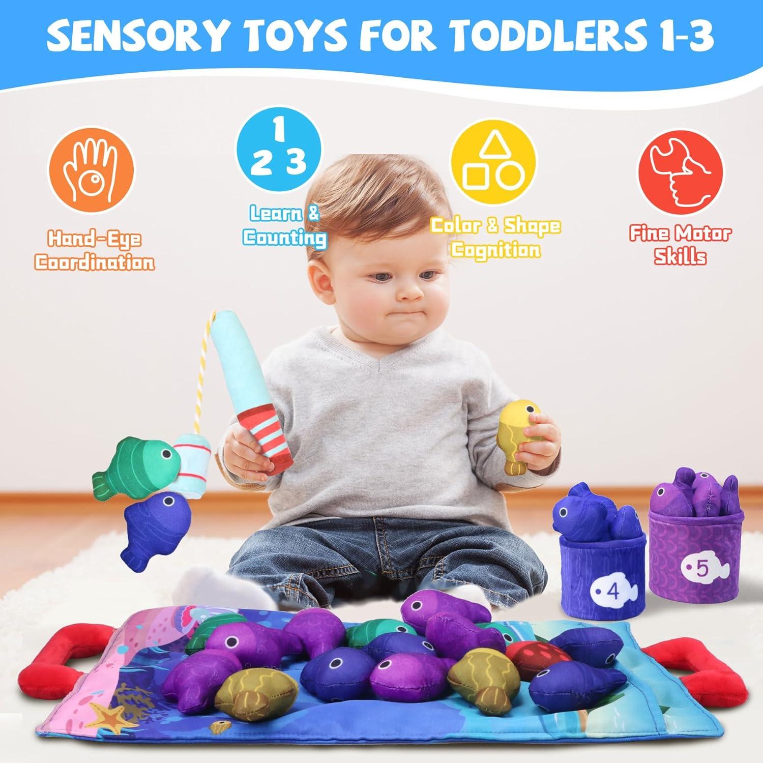 Juguetes Montessori Tooysea - Juego de Pesca y Clasificación 1-3 Años