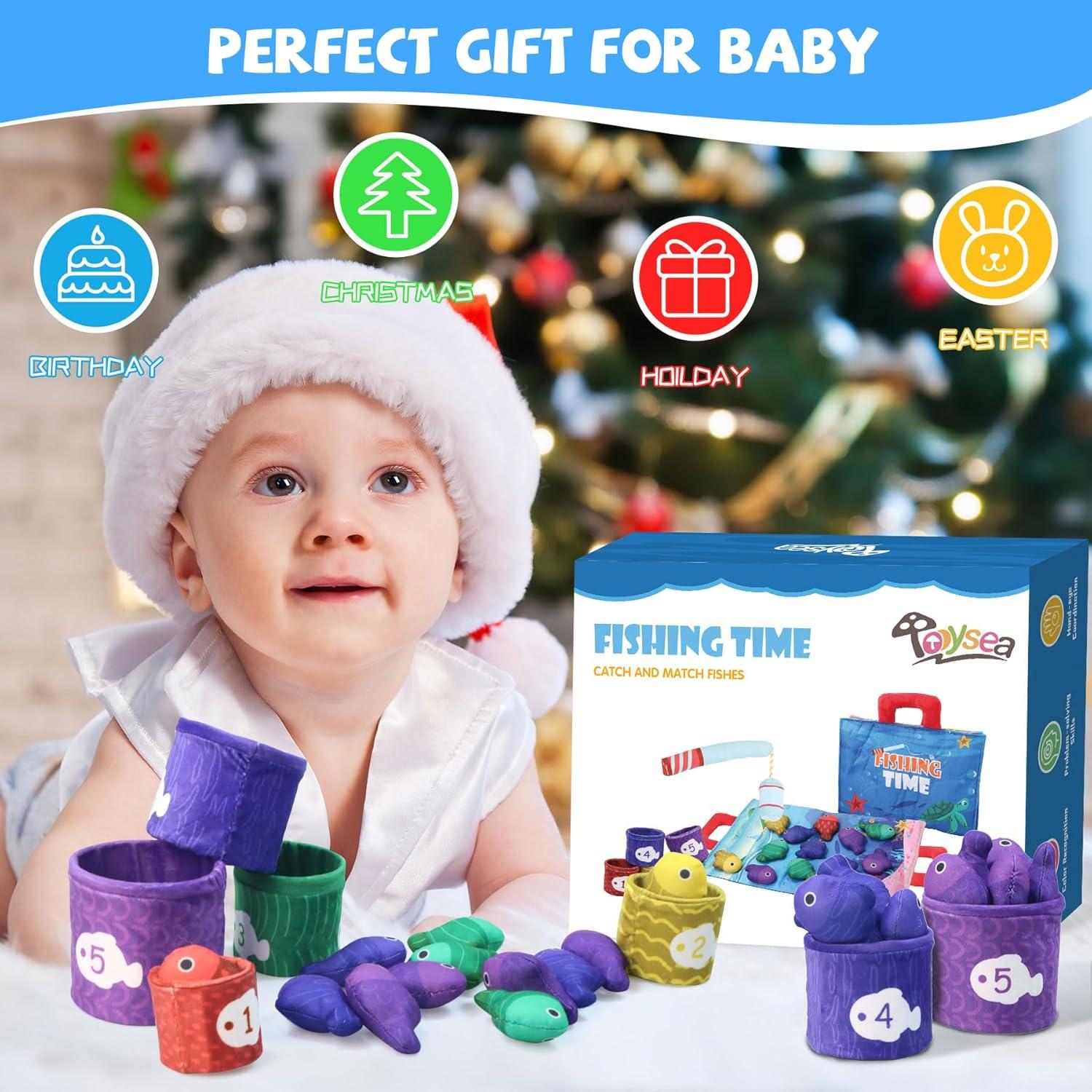 Juguetes Montessori Tooysea - Juego de Pesca y Clasificación 1-3 Años