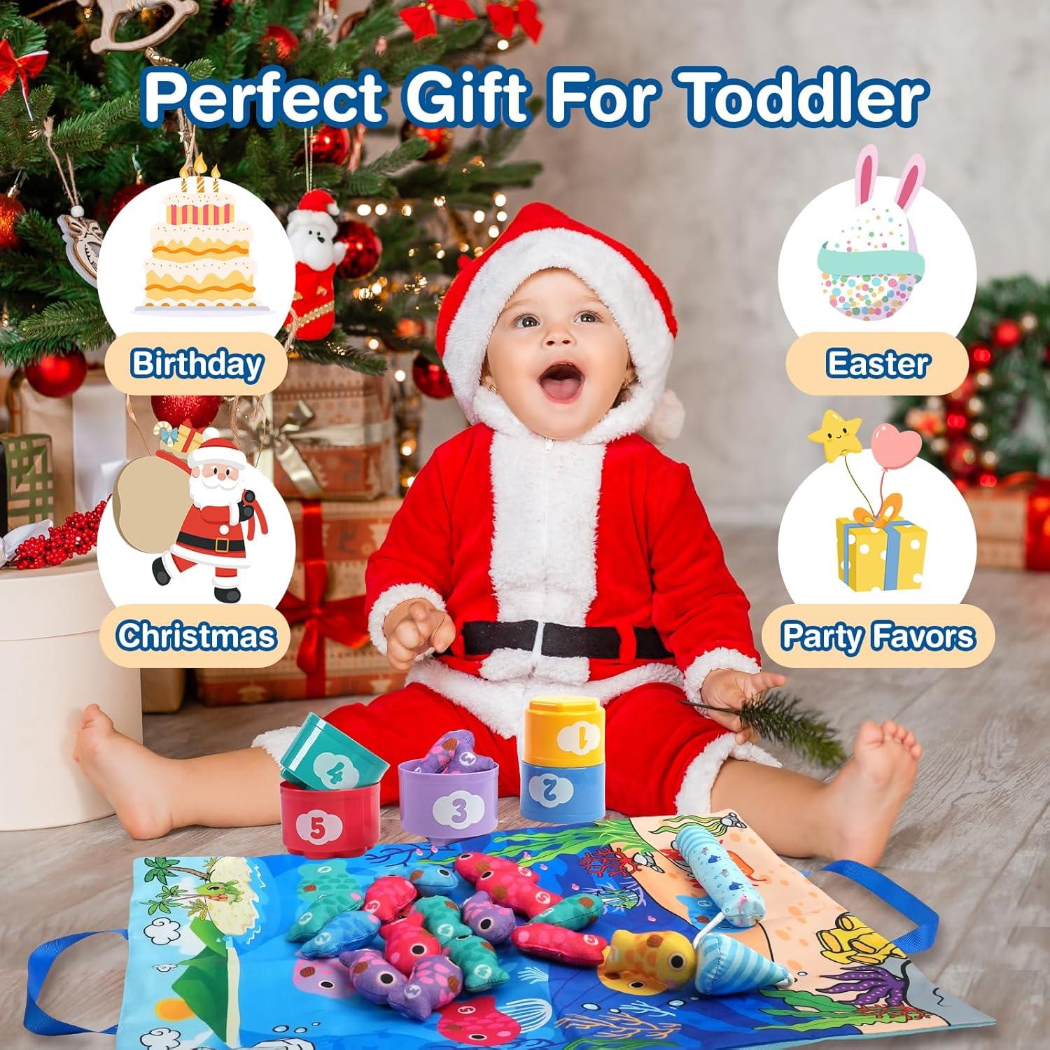 Juguetes Montessori Vichtop Juego de Pesca 22 Piezas 1-3 Años