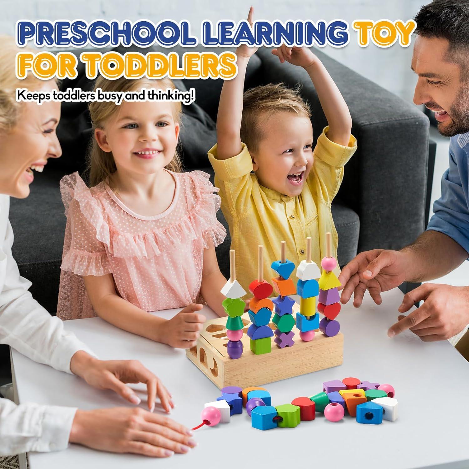 Juguetes de Madera Montessori ZGIMI 3 en 1 para Niños 3-5 Años