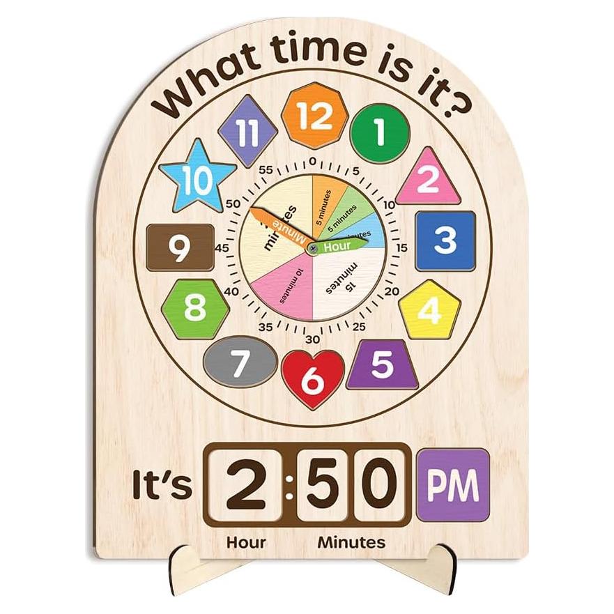Reloj Interactivo de Aprendizaje Mondily para Niños 30x38 cm