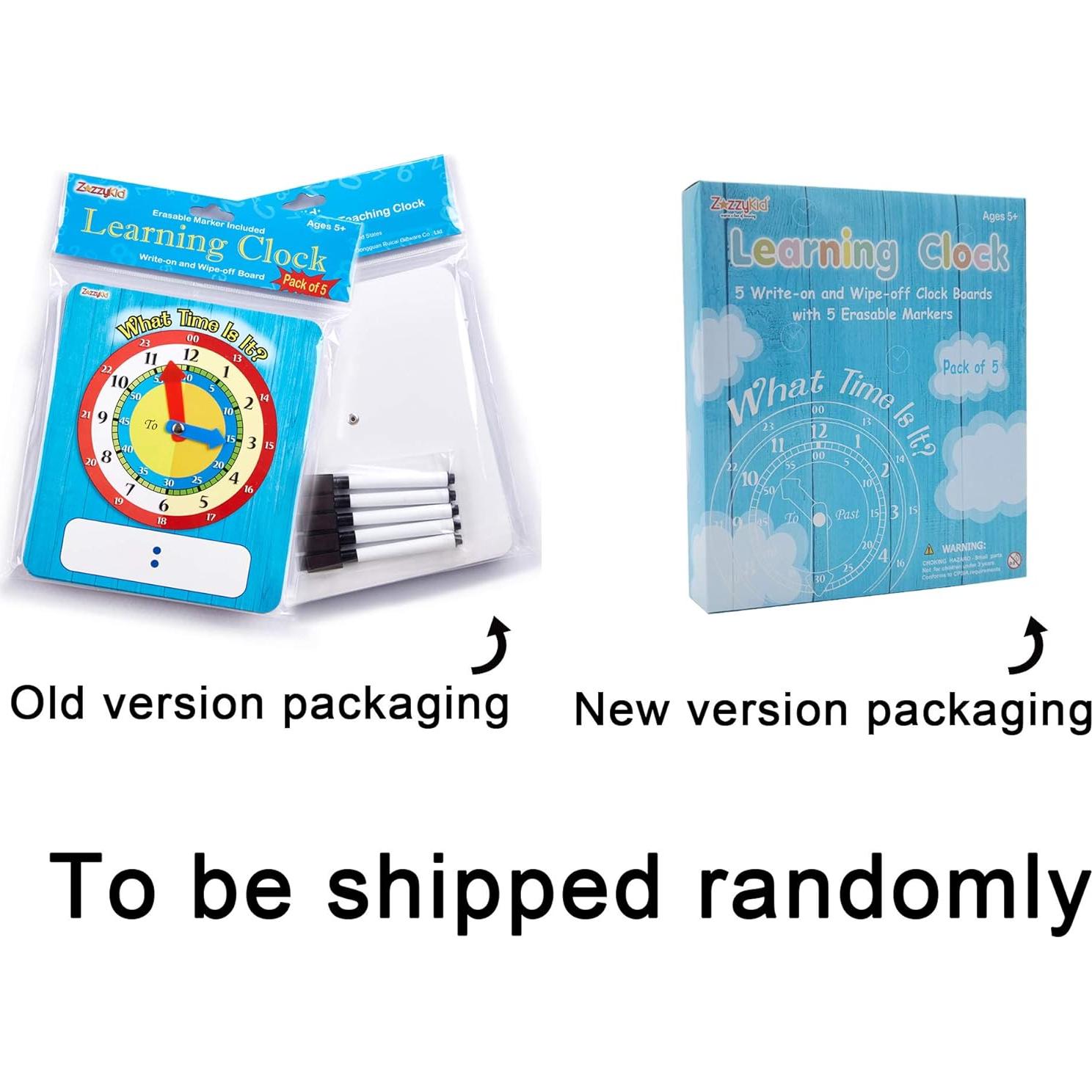 Reloj Analógico de Aprendizaje ZazzyKid - 5 Unidades para Niños