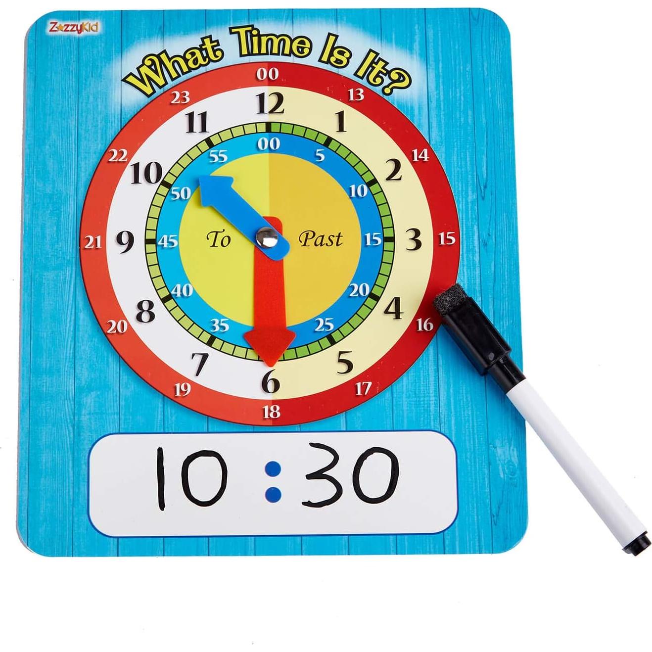 Reloj Analógico de Aprendizaje ZazzyKid - 5 Unidades para Niños