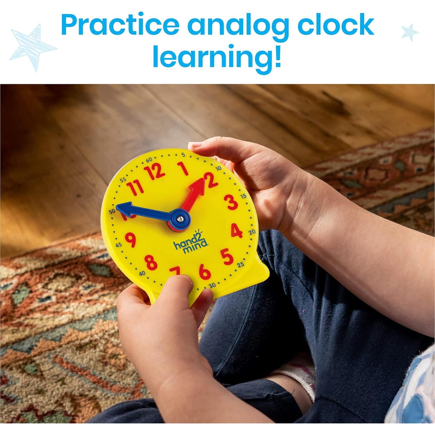 Kit de Relojes de Aprendizaje hand2mind 24 Piezas 10.16 cm