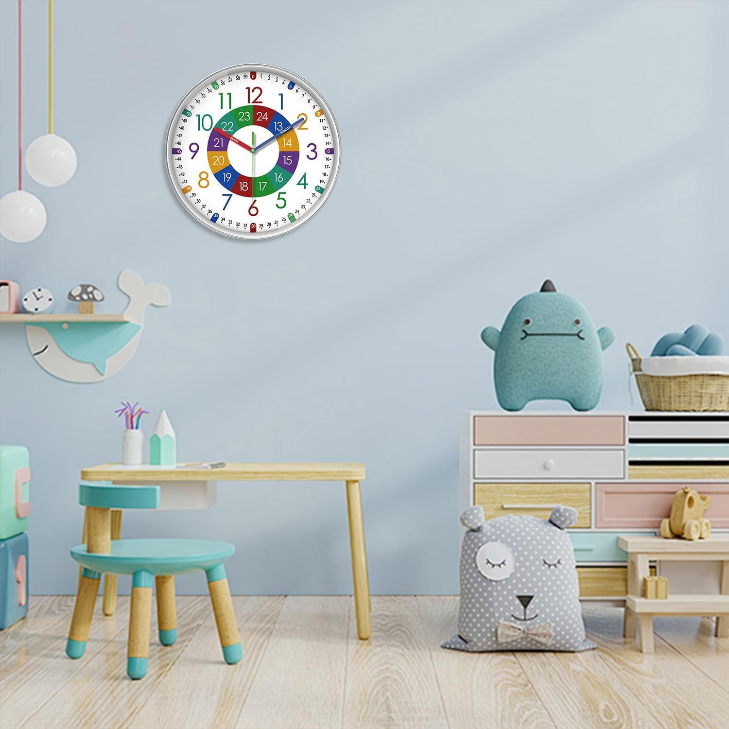 Reloj de Aprendizaje XFM Silencioso 20.32 cm para Niños