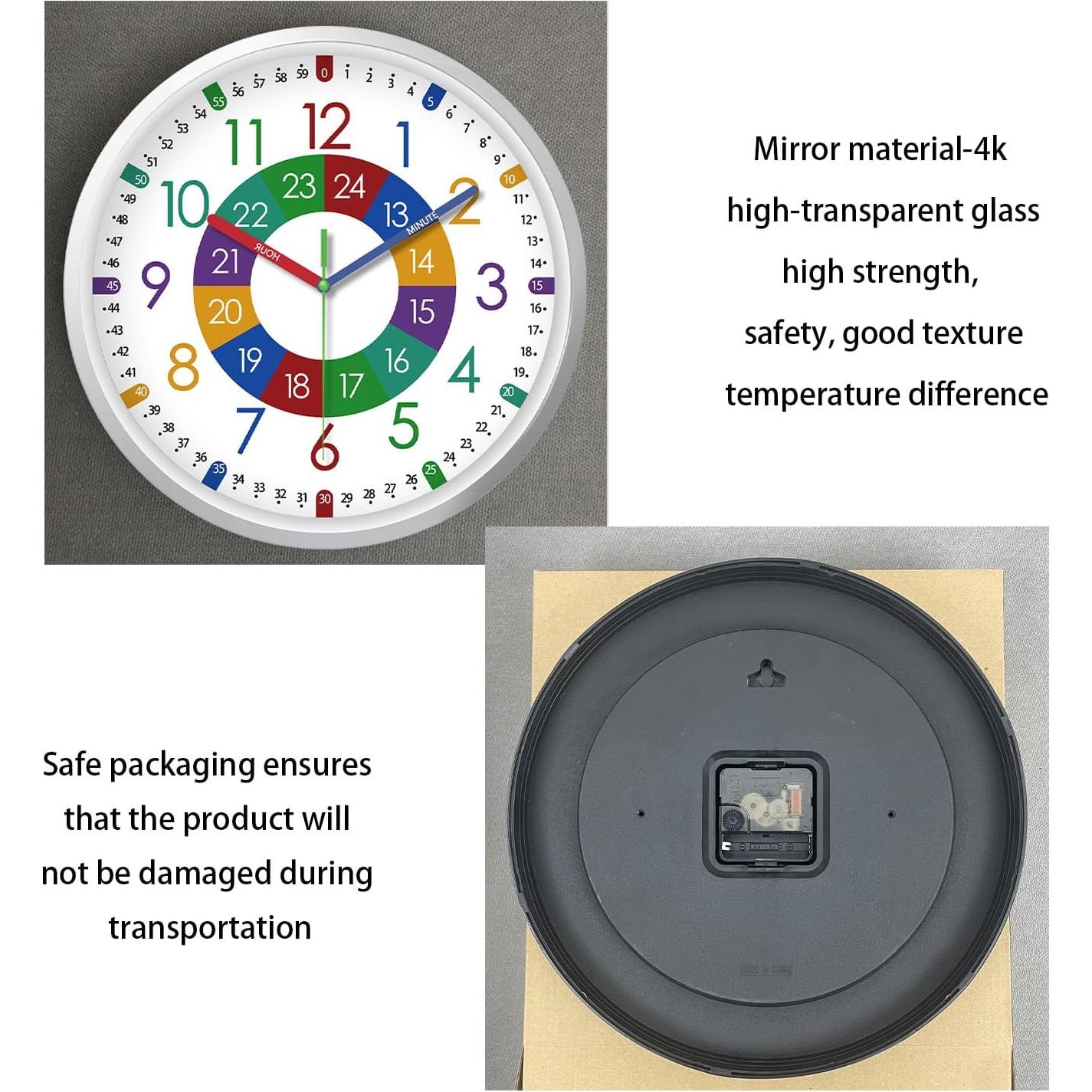 Reloj de Aprendizaje XFM Silencioso 20.32 cm para Niños