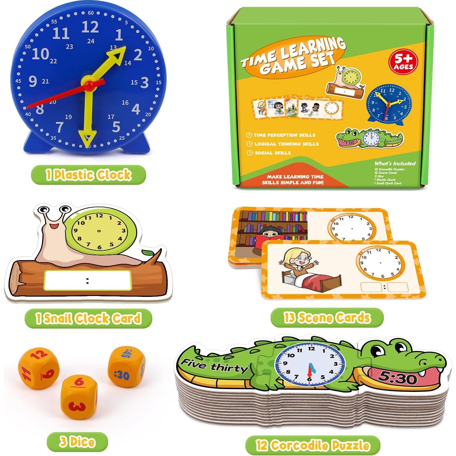 Reloj de Aprendizaje Edulok para Niños - Enseña a Decir la Hora