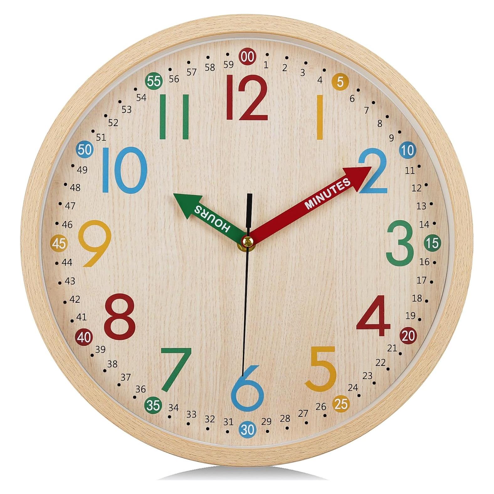 Reloj de Pared Silencioso Lafocuse 30 cm Madera Colorido