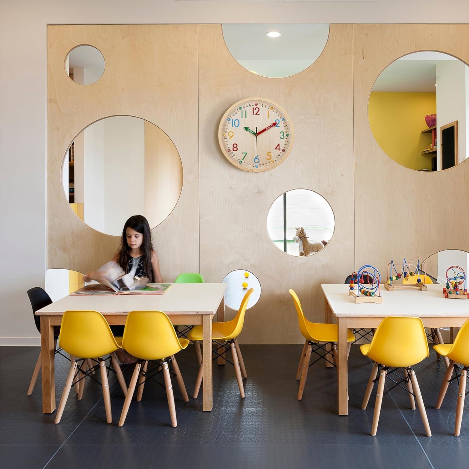 Reloj de Pared Silencioso Lafocuse 30 cm Madera Colorido